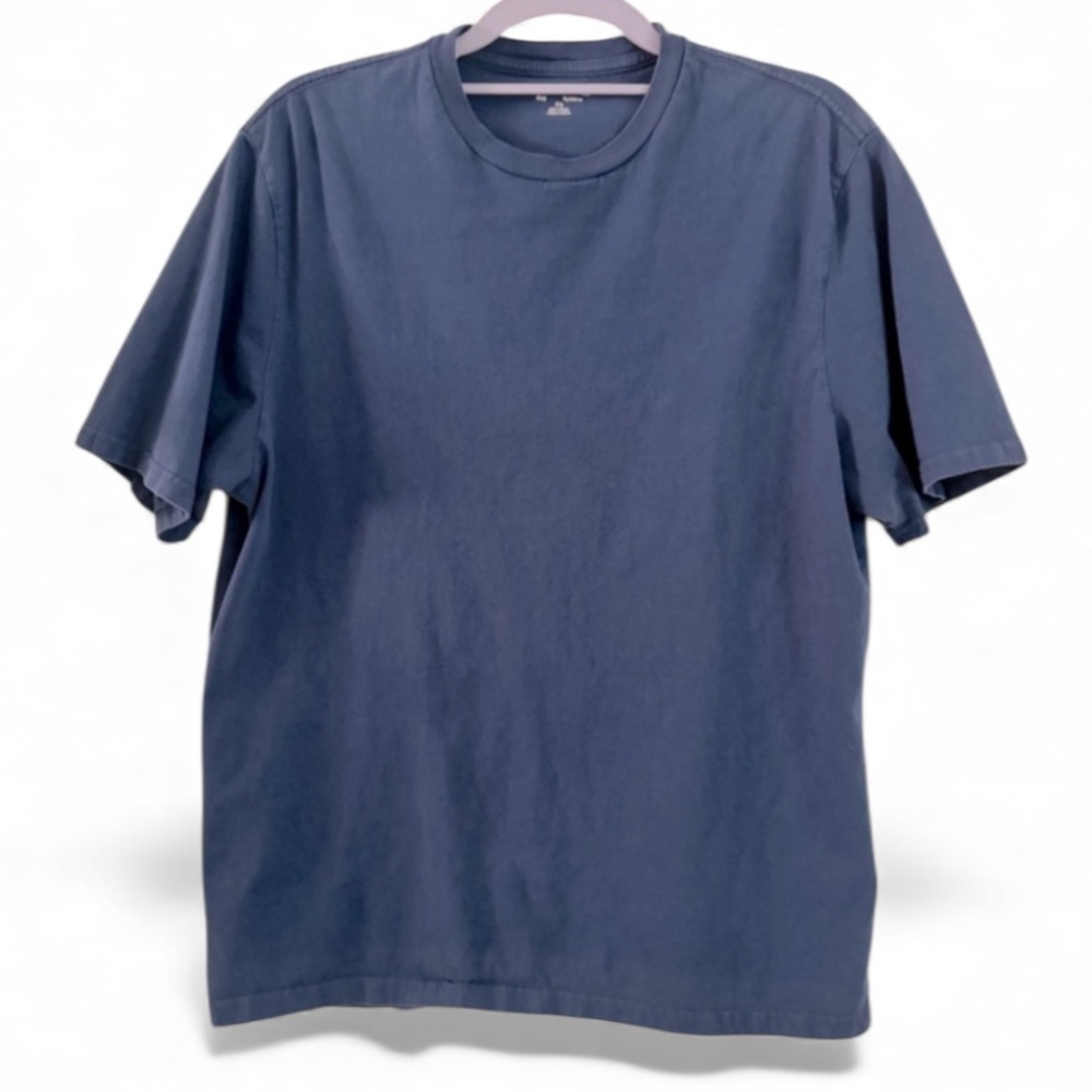 2 Amazon Essentials Short Sleeve Blue Crew Neck T-Shirts Men’s Size Large GUC